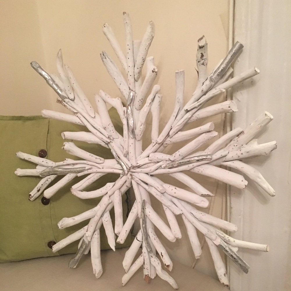 Extra large wood decorative snowflake